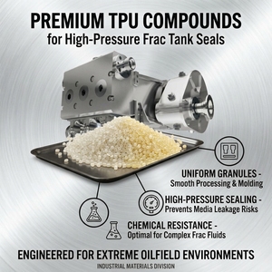 Compuestos de TPU Premium para Sellos de Tanques de Fracturación a Alta Presión, Gránulos Uniformes, Resistentes a Químicos, Diseñados para Uso en Campos Petroleros - Product Image 1