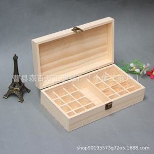 Caja de almacenamiento de madera rectangular de pino con cerradura para regalo, manualidades y embalaje - Product Image 5