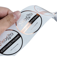 Autocollants personnalisés imperméables avec logo, rouleau d'autocollants transparents à estampage à chaud, étiquettes autocollantes en feuille d'or transparente