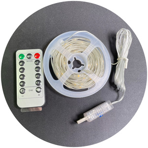 Kỳ nghỉ giáng sinh nhà USB RGB đầy đủ màu sắc thay đổi DC5V trong suốt 3 dây không thấm nước <span class=keywords><strong>LED</strong></span> Cổ Tích chuỗi ánh sáng cho trang trí - Product Image 6