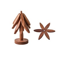 Sous-verres et sets de table classiques en bois massif, résistants à la chaleur, personnalisables, décoration d'intérieur