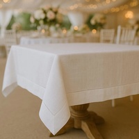 Nappe en coton et lin de style français à franges, couleur unie, pour table à manger nordique, décoration d'intérieur européenne, vente en gros