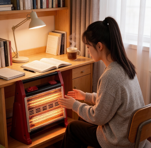 Chauffage d'appoint personnel QH-160A 1600W, 3 réglages de chaleur, fonctionnement silencieux pour bureau, étude, usage au bureau - Product Image 2