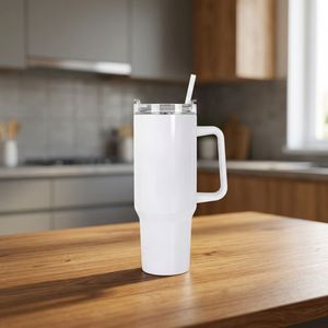 Vaso Térmico de Viaje de Acero Inoxidable Blanco de 40 oz - Product Image 2