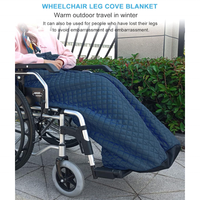 Couverture imperméable pour fauteuil roulant avec couverture chaude doublée de polaire pour les jambes en hiver