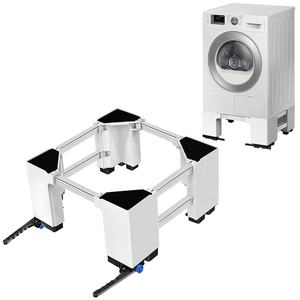 Support universel robuste pour lave-linge avec étagère de rangement, socle pour lave-linge, plateforme de levage pour salle de bain, plateau - Product Image 6