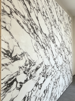 Panel de PVC con Diseño de Mármol Negro, Blanco y Gris, Patrón de Vetas de Piedra Premium para Aplicaciones de Paredes Interiores Modernas