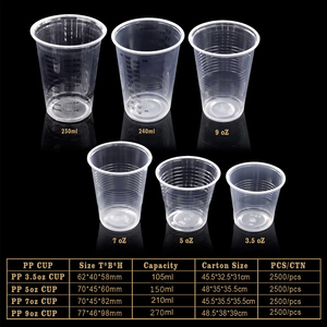 Offre exceptionnelle pour gobelets en plastique jetables ronds de 9 oz en PP haute transparence avec logo personnalisé, emballés en carton - Product Image 5