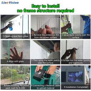 Película Transparente LED Autoadhesiva Flexible para Publicidad Comercial P6 P10, Animación para Tiendas Minoristas, Centros Comerciales, Ventanas de Vidrio - Product Image 5