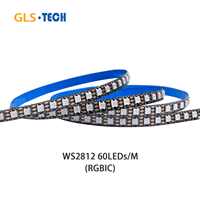 Bande LED RVB pleine couleur adressable WS2812B, 96 LED, 5V, SMD5050, WS2812, bande lumineuse magique RGBIC
