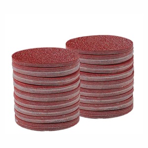 5 Inch Round Sandpaper Adhesive Backed <b>Discs</b> Flocked Backing For Polishing And Sanding Hardware Furniture Stone Walls <b>Plastics</b> - Product Image 1