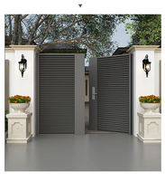 Portes extérieures pour villas, portails en alliage d'aluminium, portail battant pour l'intimité, design moderne, ouverture automatique, construction durable, modélisation 3D