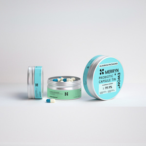 Lightweight Aluminum Jar for Candy Leakproof Vitamin Gummies <b>Container</b> <b>Travel</b> Supplement Packaging - Product Image 1