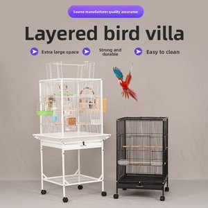 Jaula Moderna de Metal para Pájaros con Bandeja de Plástico, Gran Capacidad para Loros, Pinzones, Canarios y Cacatúas, Diseño Anti-escape, Sistema de Poleas - Product Image 4