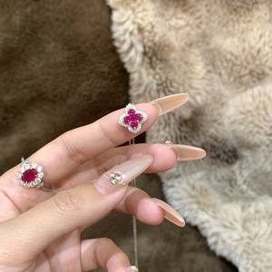 Collier rétro en argent pur S925, luxe léger, chaîne de clavicule scintillante contrastée, tendance, simple, personnalité, forme de chiffre - Product Image 2