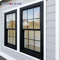 Ventana Corrediza Doble de Aluminio con Rotura de Puente Térmico RICHOCEAN Villa 6063-T5, Aislamiento Térmico, Doble Acristalamiento