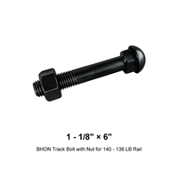 Fixations de rail BHON de 1-1/8 pouce de diamètre et 6 pouces de long pour rail de 140 à 136 lb