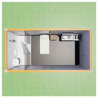 Heiß begehbare 20-Fuß-Containerhäuser, Raumbox, Modulares Schlafzimmer, Vorgefertigt, Modern
