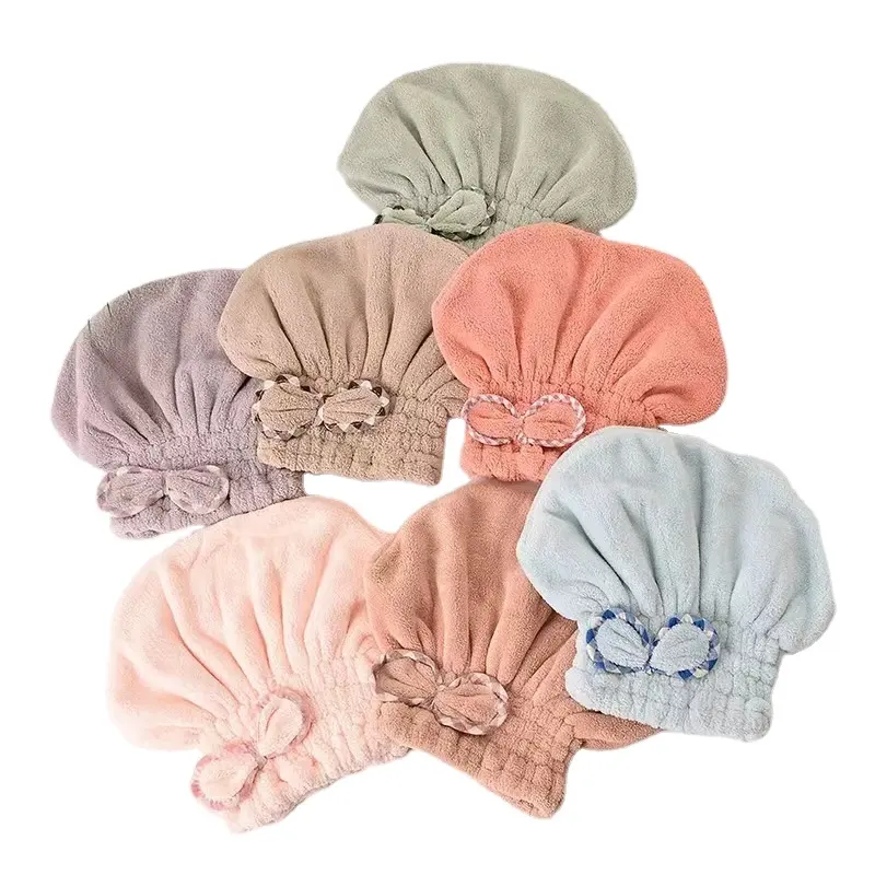 Magic Quick Dry Hair Turban Towel Beauty Cap Bamboo Hair Wrap Towel for Faster Drying Plain Gift White Microfiber