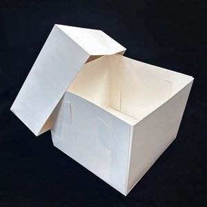 Caja de embalaje de pastel alto de tarjeta blanca de gran oferta 4 6 <span class=keywords><strong>8</strong></span> 10 pulgadas varias especificaciones caja de papel de grado alimenticio caja de embalaje de panadería - Product Image 1