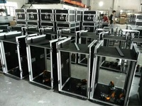 Flight case professionnel standard de 19 pouces pour amplificateur, antichoc, pour racks de 19 pouces, accessoires de câblage de produits