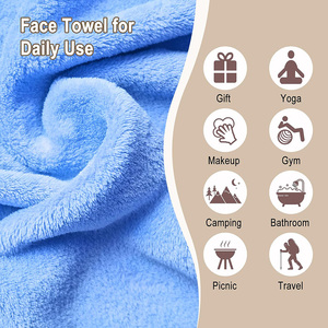 Serviette de visage démaquillante carrée <span class=keywords><strong>en</strong></span> <span class=keywords><strong>tissu</strong></span> microfibre à séchage rapide réutilisable multicolore de marque privée personnalisée de haute qualité - Product Image 6