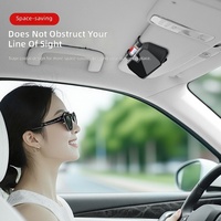 Étui à lunettes de voiture en plastique Micora transfrontalier, organisateur de lunettes de soleil pour véhicule, support de lunettes pour pare-soleil de voiture, boîte de rangement pour cartes et documents