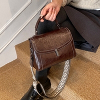 Tas Tangan Kulit PU Mewah Berkualitas Tinggi, Penjualan Laris, Grosir, Model Klasik Vintage, Tas Selempang Kecil, Tali Lebar Tunggal, Tutup Berengsel