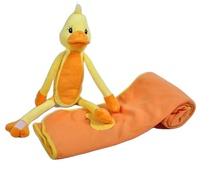 Jouet en peluche avec couverture pour bébé, ensemble d'animaux en peluche, jouet molletonné pour bébé, girafe avec canard en peluche, couverture