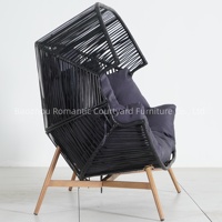 Chaise en rotin écologique pour cour et extérieur, fauteuil paresseux mobile en forme de cage à oiseaux, pour intérieur et extérieur