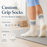 Chaussettes de yoga antidérapantes en tricot avec grip, en coton respirant, chaussettes de Pilates personnalisées avec grip antidérapant pour le yoga à domicile et le fitness sportif