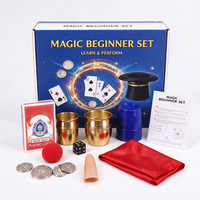 Accessoires de magie de close-up : Tasse et billes personnalisées, Tasse à coupes magnétique, Ensemble de tours de magie de luxe taille moyenne, Vente en gros pour magiciens