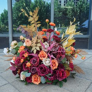 Fleurs d'allée de mariage faites à la main, taille personnalisée, en soie, longue durée, pour mariage, Saint-Valentin, Nouvel An, décoration - Product Image 1