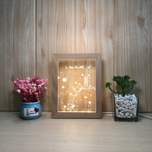 2021 di trasporto del nuovo Creativo di Natale Per Bambini Regali di San Valentino Night Lights per I Bambini di Legno Acrilico <span class=keywords><strong>3D</strong></span> lampada - Product Image 4