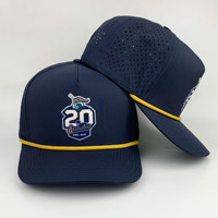 Casquettes de baseball personnalisées ajustables, imperméables, avec logo imprimé et découpé au laser, pour équipes sportives de hockey, avec cordon, vente en gros