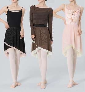 Falda sencilla para baile <span class=keywords><strong>de</strong></span> <span class=keywords><strong>Ballet</strong></span> para mujer, tutú <span class=keywords><strong>de</strong></span> baile clásico, traje <span class=keywords><strong>de</strong></span> práctica, Falda larga con dobladillo, falda a juego para mujer, competición y práctica - Product Image 6