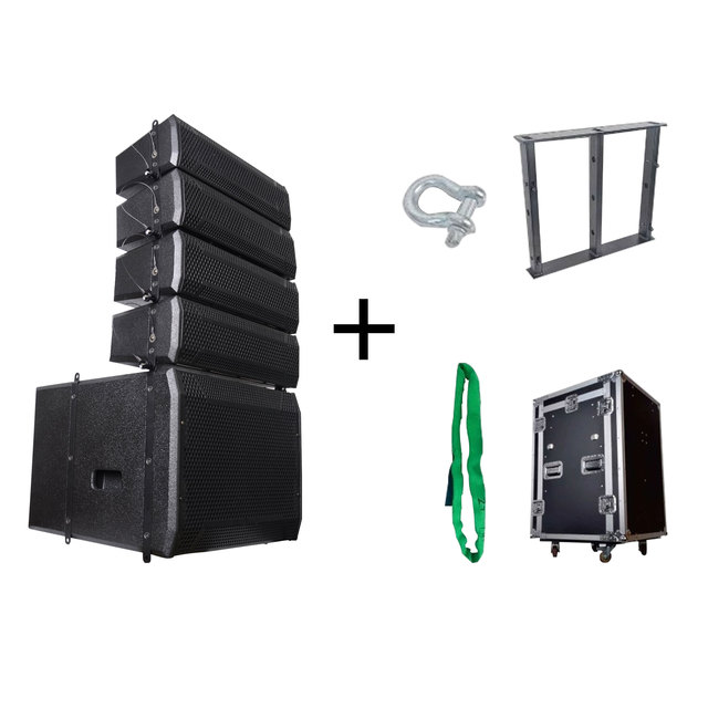 Accuracy Pro Audio LA412D-COMBO Professional Concert Stage Sound System 1000W Powered Speaker Active Line Array Speaker