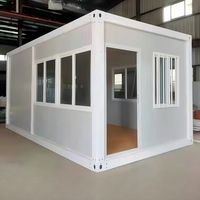 Maison modulaire ignifuge, isolée, respirante, à montage rapide, avec grandes fenêtres, pour hôpital, atelier, entrepôt, utilisation en extérieur