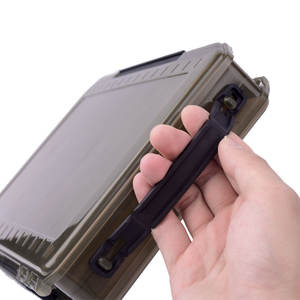 Fishing Tackle <b>Box</b> Large Medium <b>Small</b> Portable <b>Storage</b> Case For Bait And Accessories Multi Purpose Unisex Use Brown Transparent - Product Image 4
