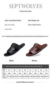 Sandales d'été pour hommes en <span class=keywords><strong>cuir</strong></span> véritable, fabriquées à la main, style traditionnel arabe du Golfe, de <span class=keywords><strong>luxe</strong></span> italien, respirantes - Product Image 6