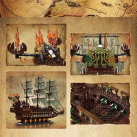 Mould King 13197, Maqueta del Barco Flying Dutchman, Bloques de Plástico MOC, Kit de Construcción para Adultos, Regalo, 4364 Piezas