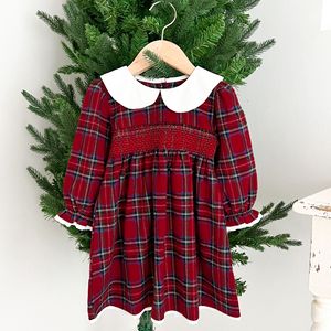Soeurs filles robe printemps et automne bébé à manches longues barboteuses Plaid bébé vêtements de Noël - Product Image 6