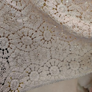 Vải ren lưới thêu móc hình học ren guipure cotton nguyên chất Quảng Châu dùng cho váy áo, trang trí nhà cửa, dệt may - Product Image 4