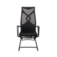 Chaise de bureau ergonomique inclinable pas chère, entièrement en tissu mesh, sans roulettes