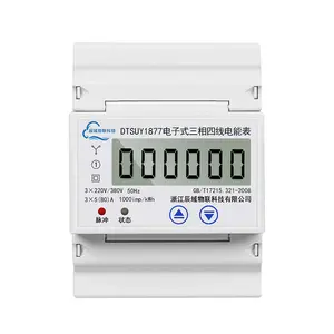 RS485 4P 5(80)A Direct Three-phase Guide Rail Multi-Function Prepaid Energy/Sub/Power Meter with Phone Remote Read DTSU1877