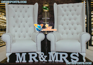Latest Design Bridal Throne <b>Chairs</b> for Wedding Stage Beautiful Bollywood Inspired Bride Groom <b>Chair</b> Set Made Durable Teak Wood - Product Image 3