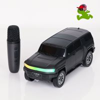 Ensemble de haut-parleurs RVB pour voiture SUV tout-terrain avec micro, haut-parleur BT 10W pour fête, système audio portable avec caisson de basses, cadeau de vacances