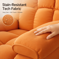 Fauteuil inclinable extra large, réglable de 110 à 160 degrés, en velours côtelé, avec repose-pieds
