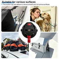 Support de fixation à ventouse en D sans perçage pour le transport de charges en camping et extérieur, alternative au porte-bagages de toit de voiture