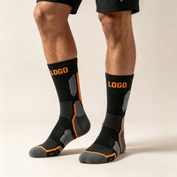 Chaussettes de motocross personnalisées avec protection rembourrée pour les tibias, soutien de la voûte plantaire et absorption des chocs pour la course tout-terrain